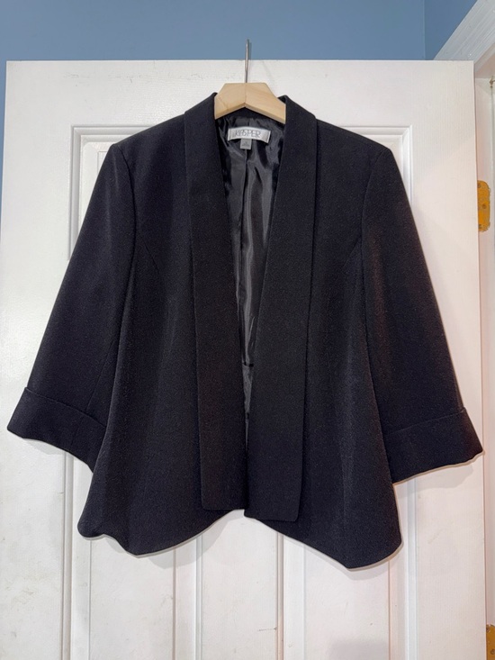 Kasper Jackets & Blazers - Kasper Black Satin-Lined Jacket